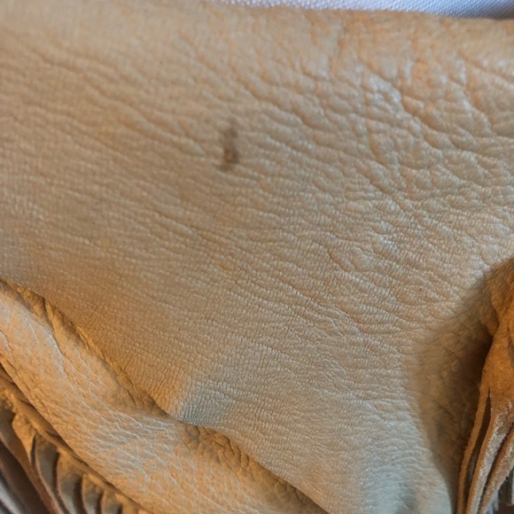 Buffalo leather purse with fringe and stone detail. - Picture 5 of 6